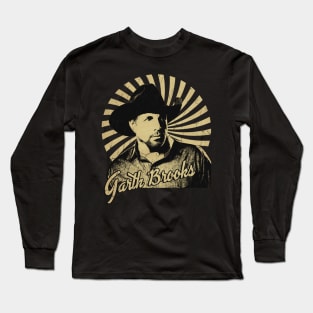 vintage retro design Garth Brooks Long Sleeve T-Shirt